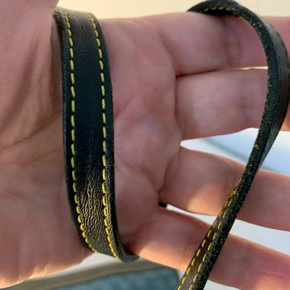 Vintage Dooney & Bourke Blue Leather Canvas Bag - Picture 8 of 14